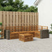 Seksjonssofa Sett 6 pcs Naturlig Solid akasietre