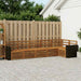 Seksjonssofa Sett 6 pcs Naturlig Solid akasietre