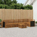 Seksjonssofa Sett 6 pcs Naturlig Solid akasietre