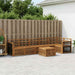 Seksjonssofa Sett 6 pcs Naturlig Solid akasietre