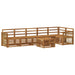 Seksjonssofa Sett 6 pcs Naturlig Solid akasietre