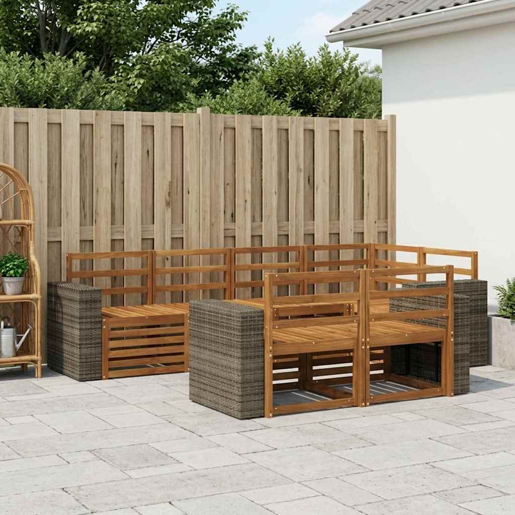 Seksjonssofa Sett 7 pcs Naturlig