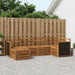 Seksjonssofa Sett 5 pcs Naturlig Solid akasietre