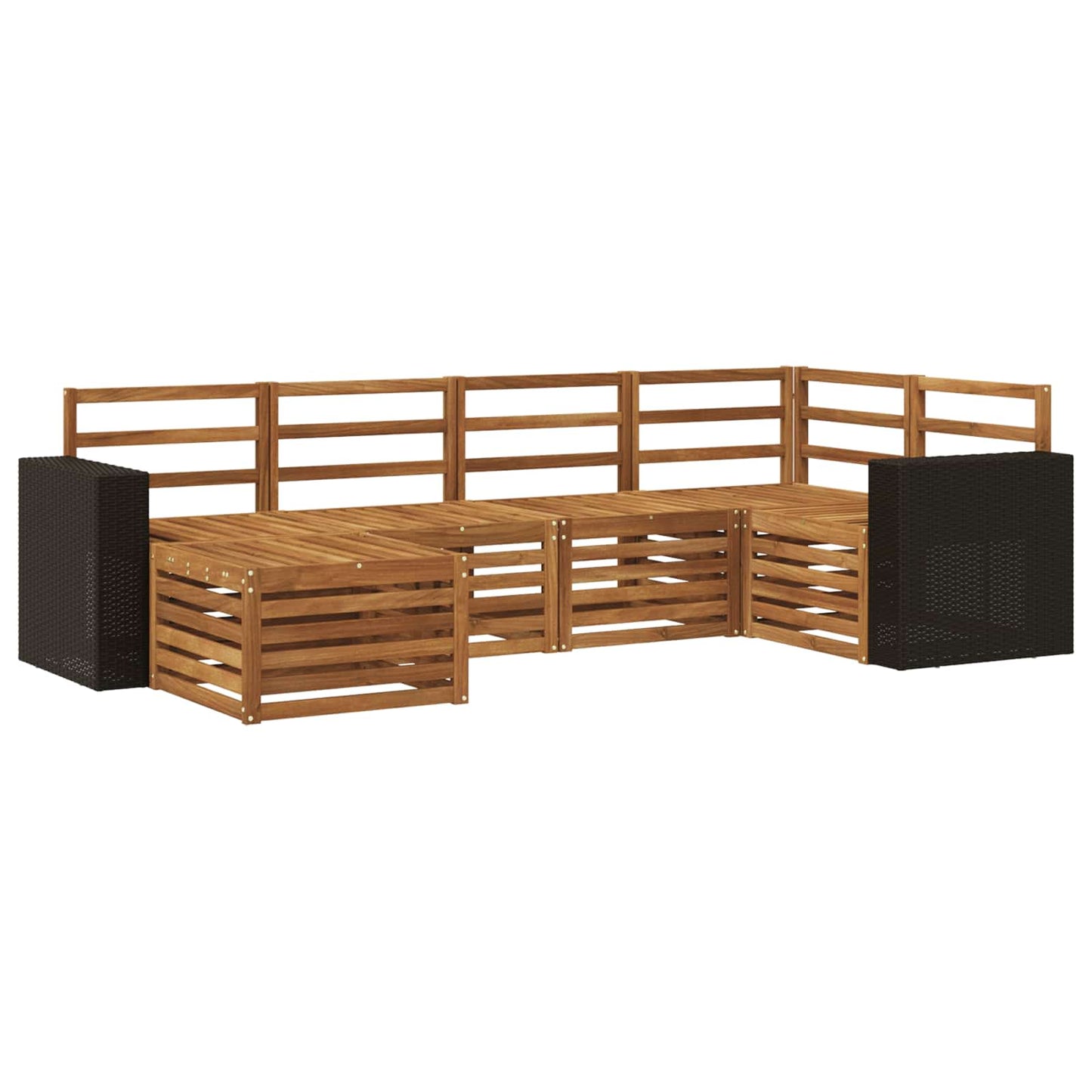 Seksjonssofa Sett 6 pcs Naturlig