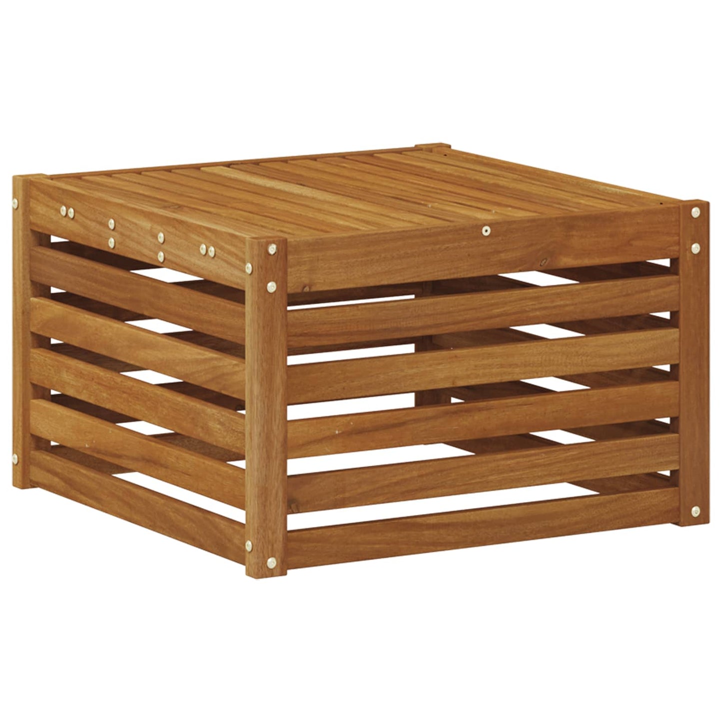 Seksjonssofa Sett 6 pcs Naturlig Solid akasietre
