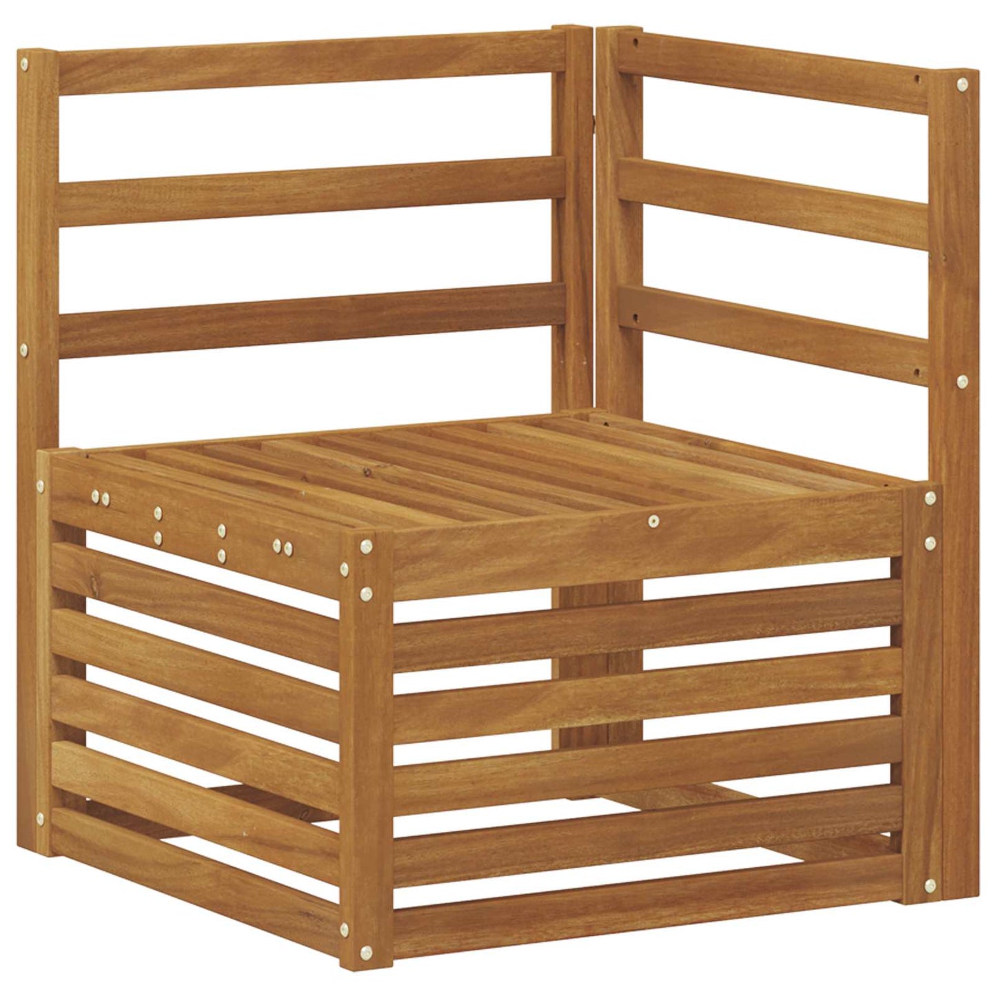 Seksjonssofa Sett 6 pcs Naturlig Solid akasietre