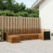 Seksjonssofa Sett 6 pcs Naturlig Solid akasietre