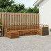 Seksjonssofa Sett 6 pcs Naturlig Solid akasietre