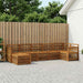 Seksjonssofa Sett 6 pcs Naturlig Solid akasietre