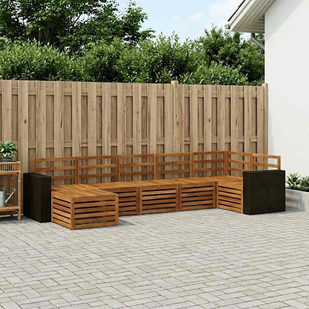 Seksjonssofa Sett 7 pcs Naturlig