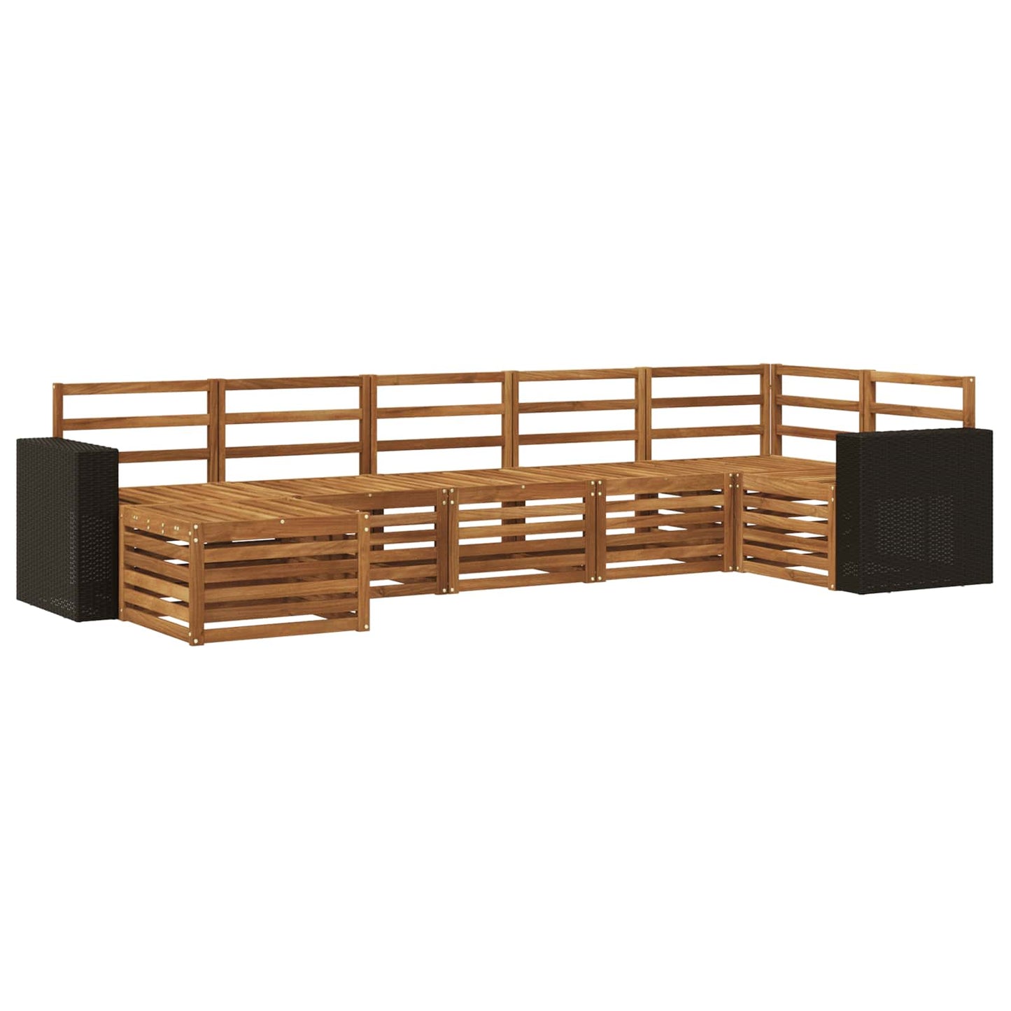 Seksjonssofa Sett 7 pcs Naturlig