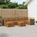Utendørs sofa-sett 7 pcs Naturlig Solid akasietre