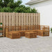 Utendørs sofa-sett 7 pcs Naturlig Solid akasietre