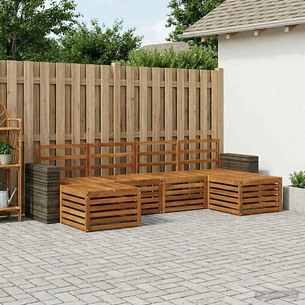 Sofasett 6 pcs Naturlig Solid akasietre