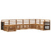Utendørs sofa-sett 6 pcs Naturlig Solid akasietre