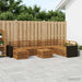 Utendørs sofa-sett 9 pcs Naturlig Solid akasietre