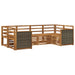Seksjonssofa Sett 5 pcs Naturlig Solid akasietre