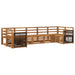 Seksjonssofa Sett 6 pcs Naturlig Solid akasietre