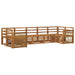 Seksjonssofa Sett 6 pcs Naturlig Solid akasietre