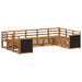 Seksjonssofa Sett 7 pcs Naturlig Solid akasietre