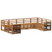 Seksjonssofa Sett 7 pcs Naturlig Solid akasietre
