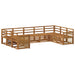 Seksjonssofa Sett 7 pcs Naturlig Solid akasietre