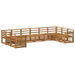 Seksjonssofa Sett 7 pcs Naturlig Solid akasietre