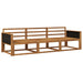 Utendørs sofa-sett 3 pcs Naturlig Solid akasietre
