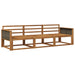 Utendørs sofa-sett 3 pcs Naturlig Solid akasietre
