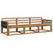 Utendørs sofa-sett 3 pcs Naturlig Solid akasietre
