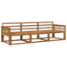Utendørs sofa-sett 3 pcs Naturlig Solid akasietre
