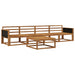 Utendørs sofa-sett 5 pcs Naturlig Solid akasietre