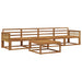 Utendørs sofa-sett 5 pcs Naturlig Solid akasietre