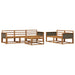 Utendørs sofa-sett 6 pcs Naturlig Solid akasietre