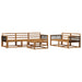 Utendørs sofa-sett 6 pcs Naturlig Solid akasietre