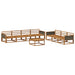 Utendørs sofa-sett 8 pcs Naturlig Solid akasietre