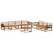 Utendørs sofa-sett 8 pcs Naturlig Solid akasietre