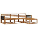 Utendørs sofa-sett 4 pcs Naturlig Solid akasietre