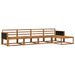 Utendørs sofa-sett 5 pcs Naturlig Solid akasietre
