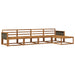 Utendørs sofa-sett 5 pcs Naturlig Solid akasietre