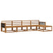 Utendørs sofa-sett 5 pcs Naturlig Solid akasietre