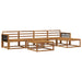Utendørs sofa-sett 6 pcs Naturlig Solid akasietre