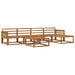 Utendørs sofa-sett 6 pcs Naturlig Solid akasietre