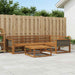 Utendørs sofa-sett 5 pcs Naturlig Solid akasietre