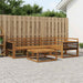Utendørs sofa-sett 5 pcs Naturlig Solid akasietre