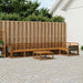 Utendørs sofa-sett 7 pcs Naturlig Solid akasietre