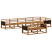 Utendørs sofa-sett 8 pcs Naturlig Solid akasietre
