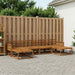 Utendørs sofa-sett 6 pcs Naturlig Solid akasietre
