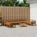 Utendørs sofa-sett 10 pcs Naturlig Solid akasietre