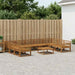 Utendørs sofa-sett 10 pcs Naturlig Solid akasietre